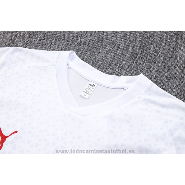 Chandal del AC Milan Manga Corta 2023-2024 Blanco - Pantalon Corto